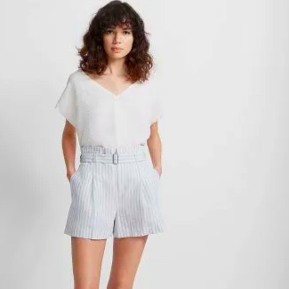 Club Monaco pinstripe paper bag shorts (size 2)